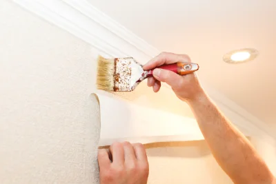Pose de papier peint à Mantet — revêtements muraux et toiles de verre
